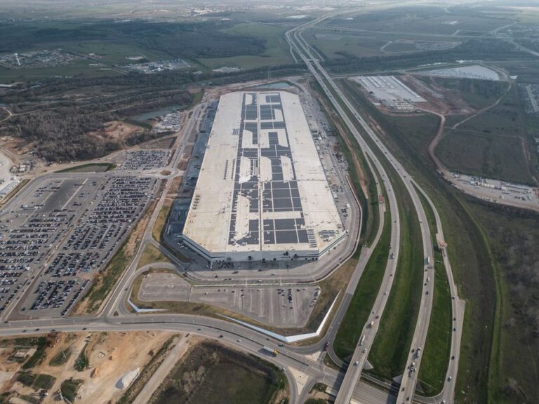 Top View of Tesla Gigafactory Texas