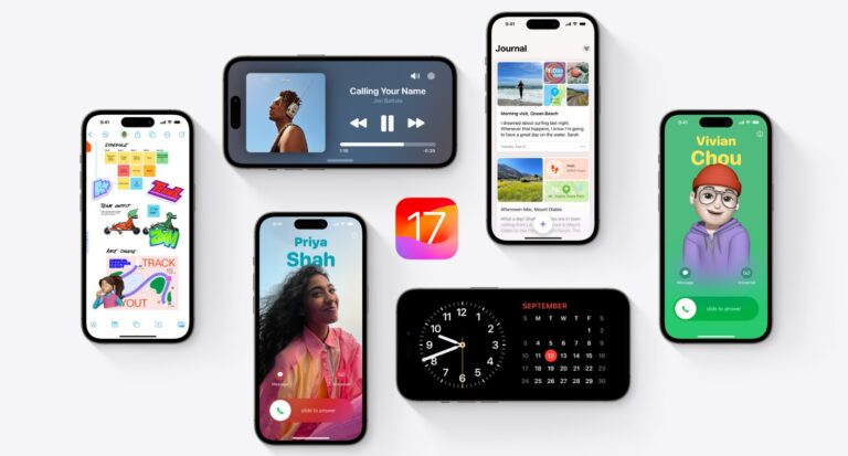 Screens of iOS 17